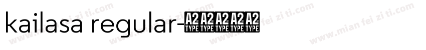 kailasa regular字体转换